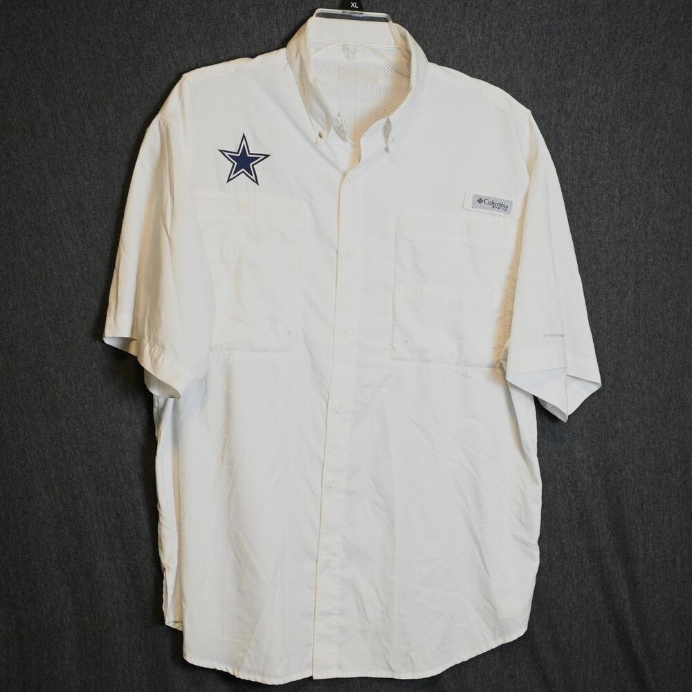 Columbia PFG Men's M Dallas Cowboy Fishing Shirt Button Down